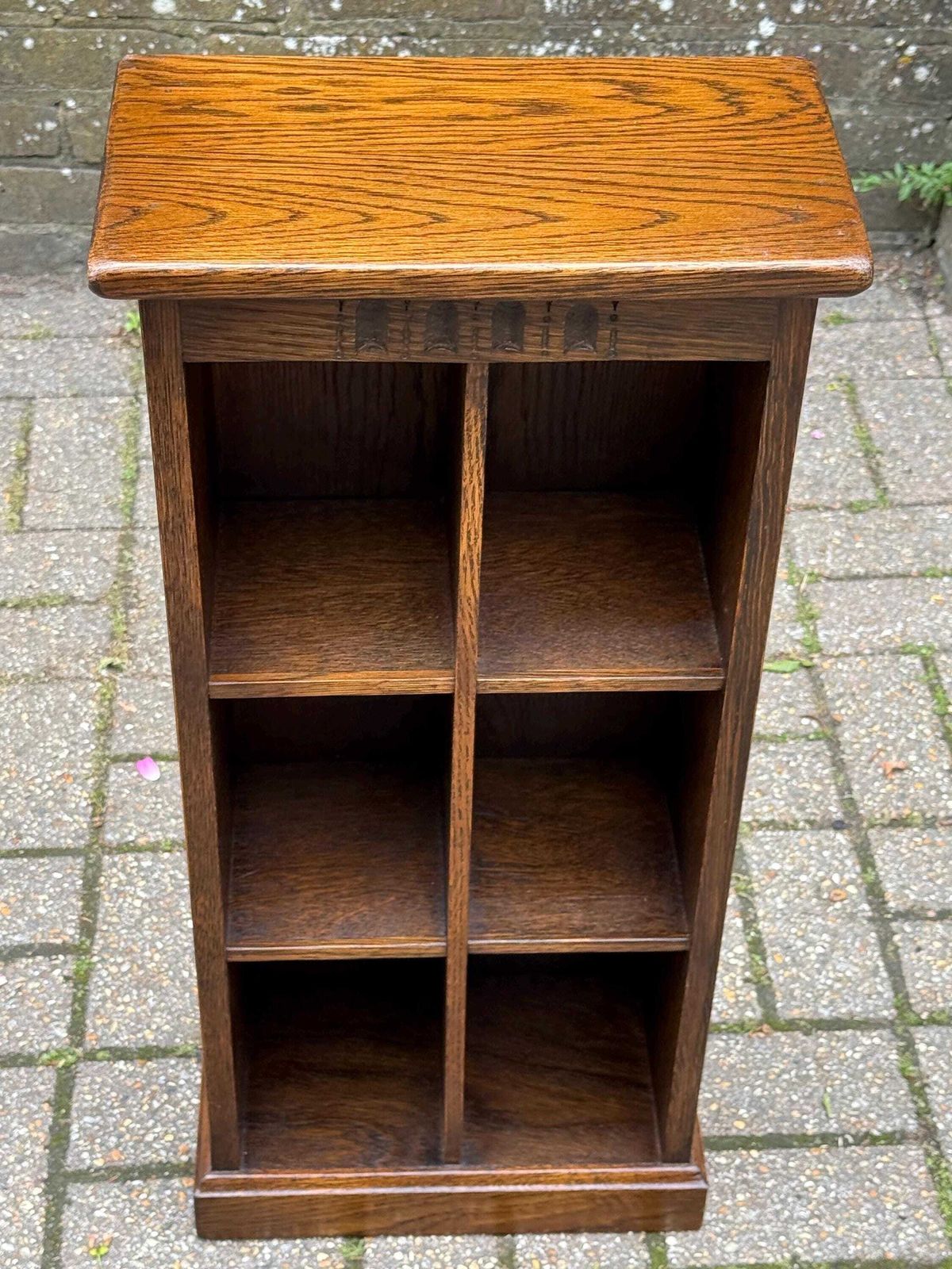photo buy Vintage Solid Oak Display Shelf Bookcase By Webber Furniture England   Webber Furniture, Made In England