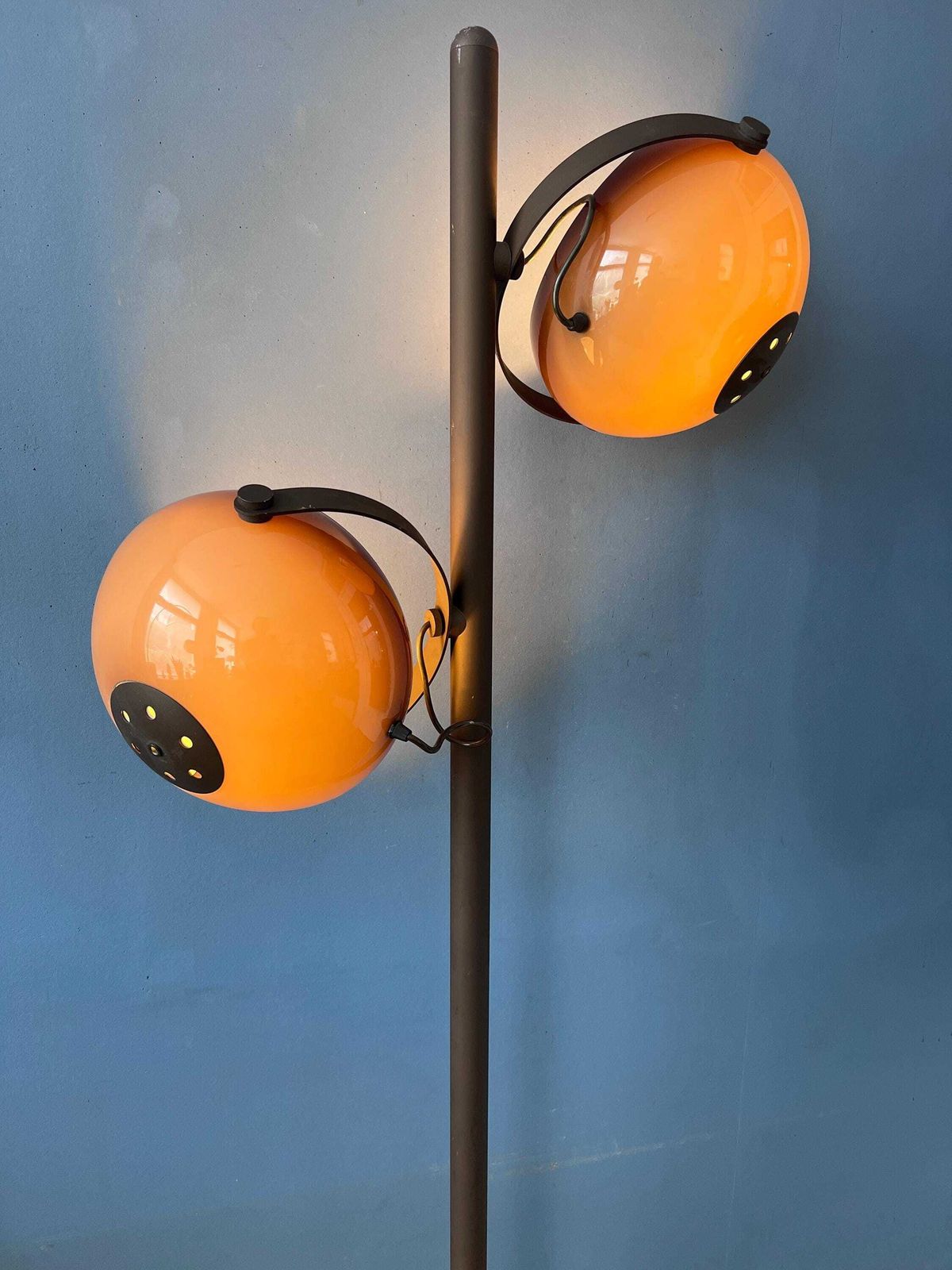 Herda Staande Lamp   Mushroom Vloerlamp   Bruin Mid Century