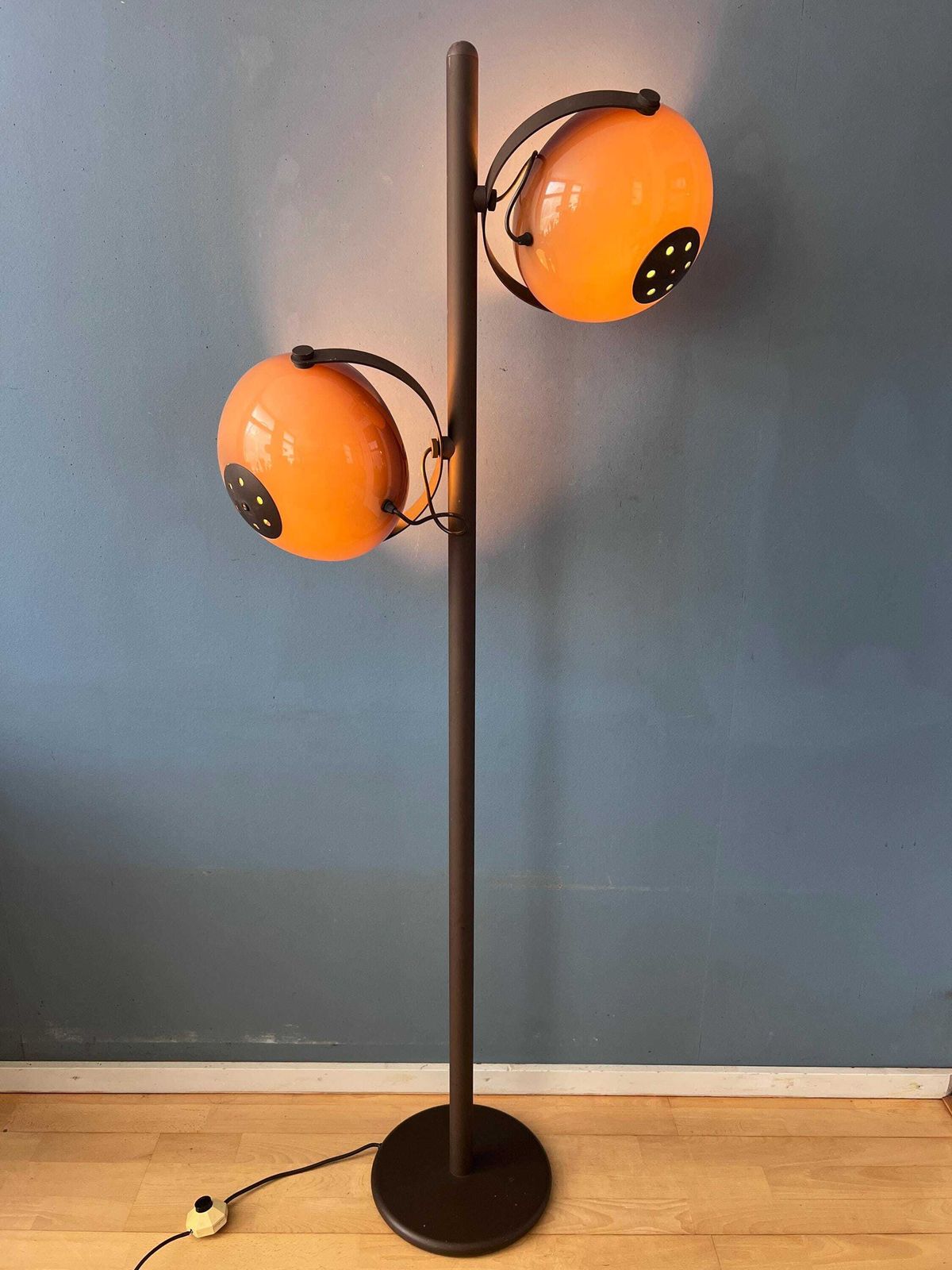Herda Standing Lamp   Mushroom Floor Lamp   Brown Mid Century photo furniture
