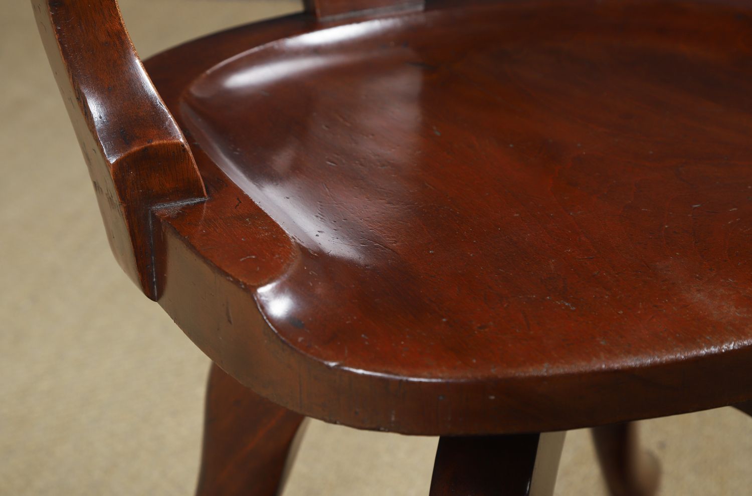 English Victorian Mahogany Swivel Office Desk Chair (Circa 1880) photo buy
