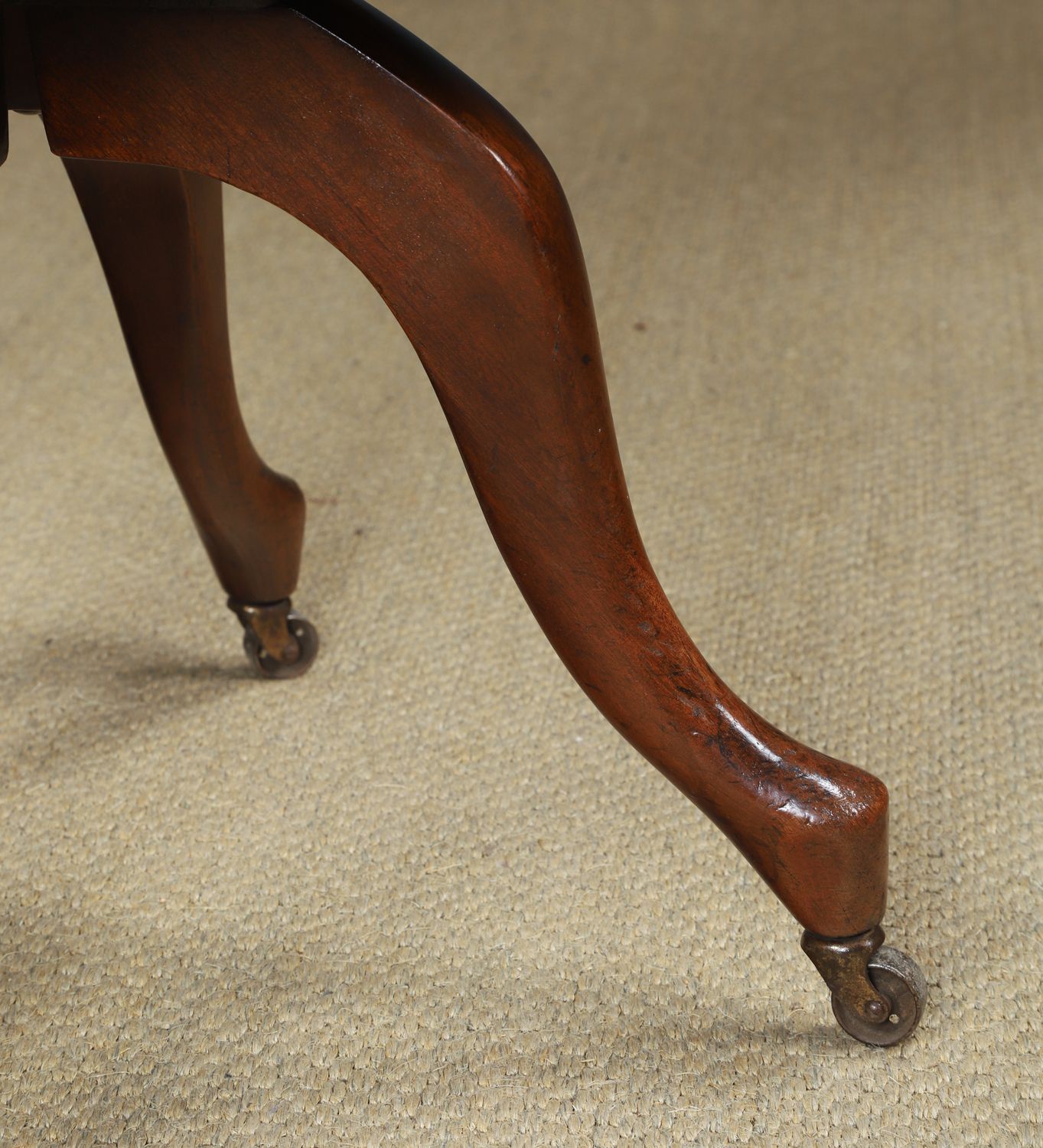 photo for sale English Victorian Mahogany Swivel Office Desk Chair (Circa 1880)