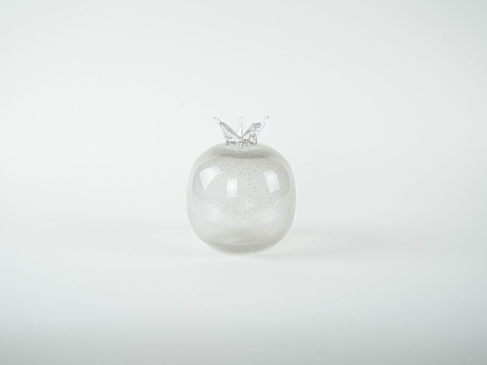 Glass Vase In The Shape Of A Pomegranate, Danish Design, 1970s, Made In Denmark photo for sale