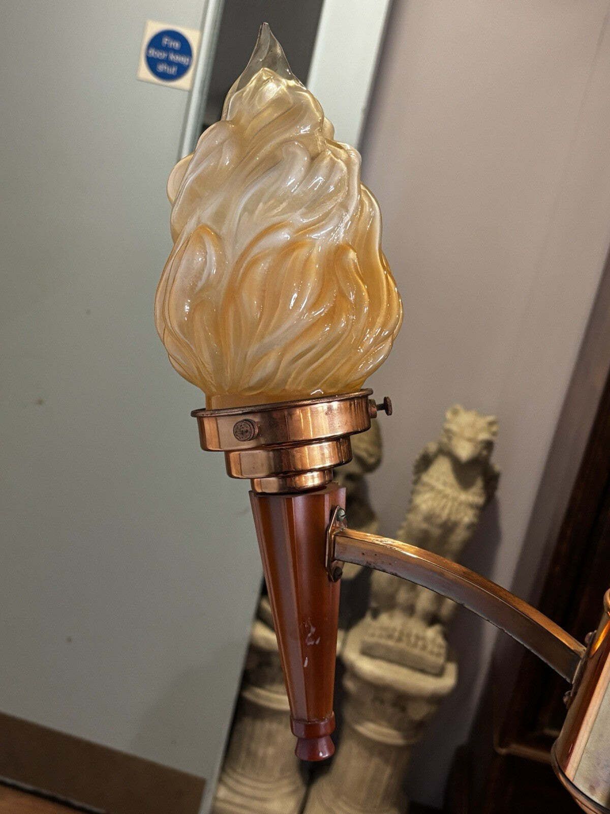 Art Deco Torch Chandelier photo for sale