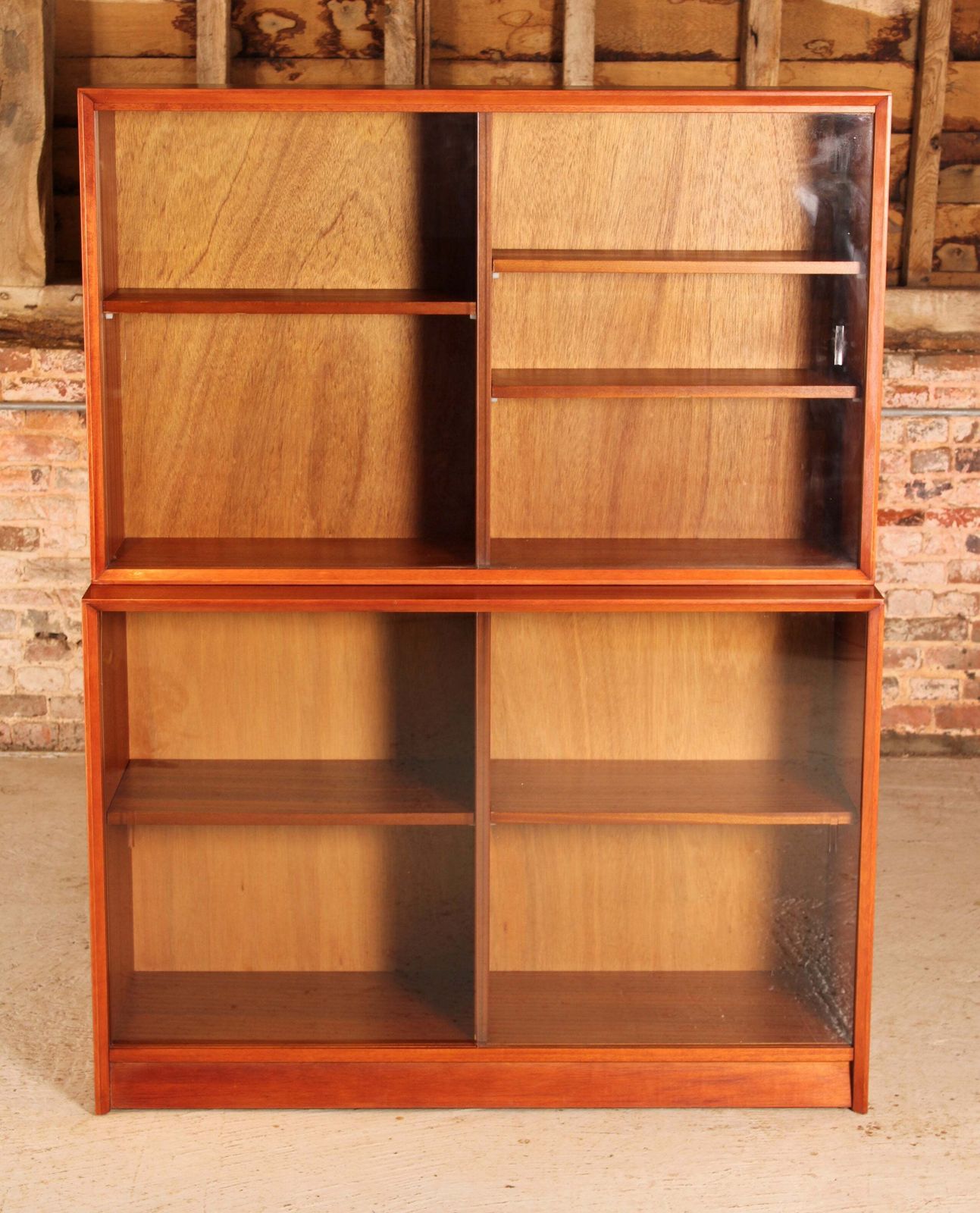 Mid Century Glazed Mahogany Bookcase By Herbert E Gibbs, Circa 1970s photo furniture