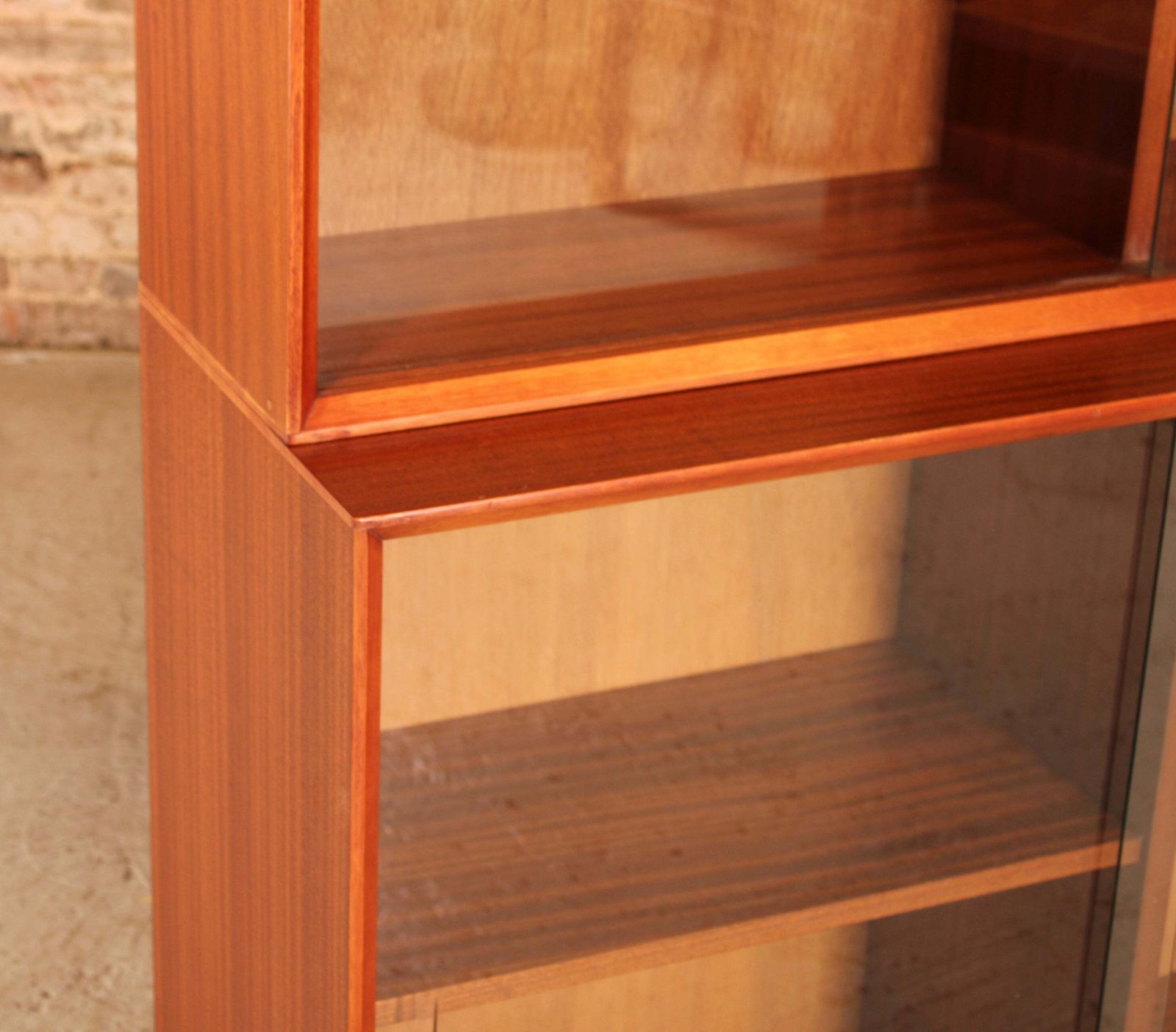 Mid Century Glazed Mahogany Bookcase By Herbert E Gibbs, Circa 1970s photo Furniture