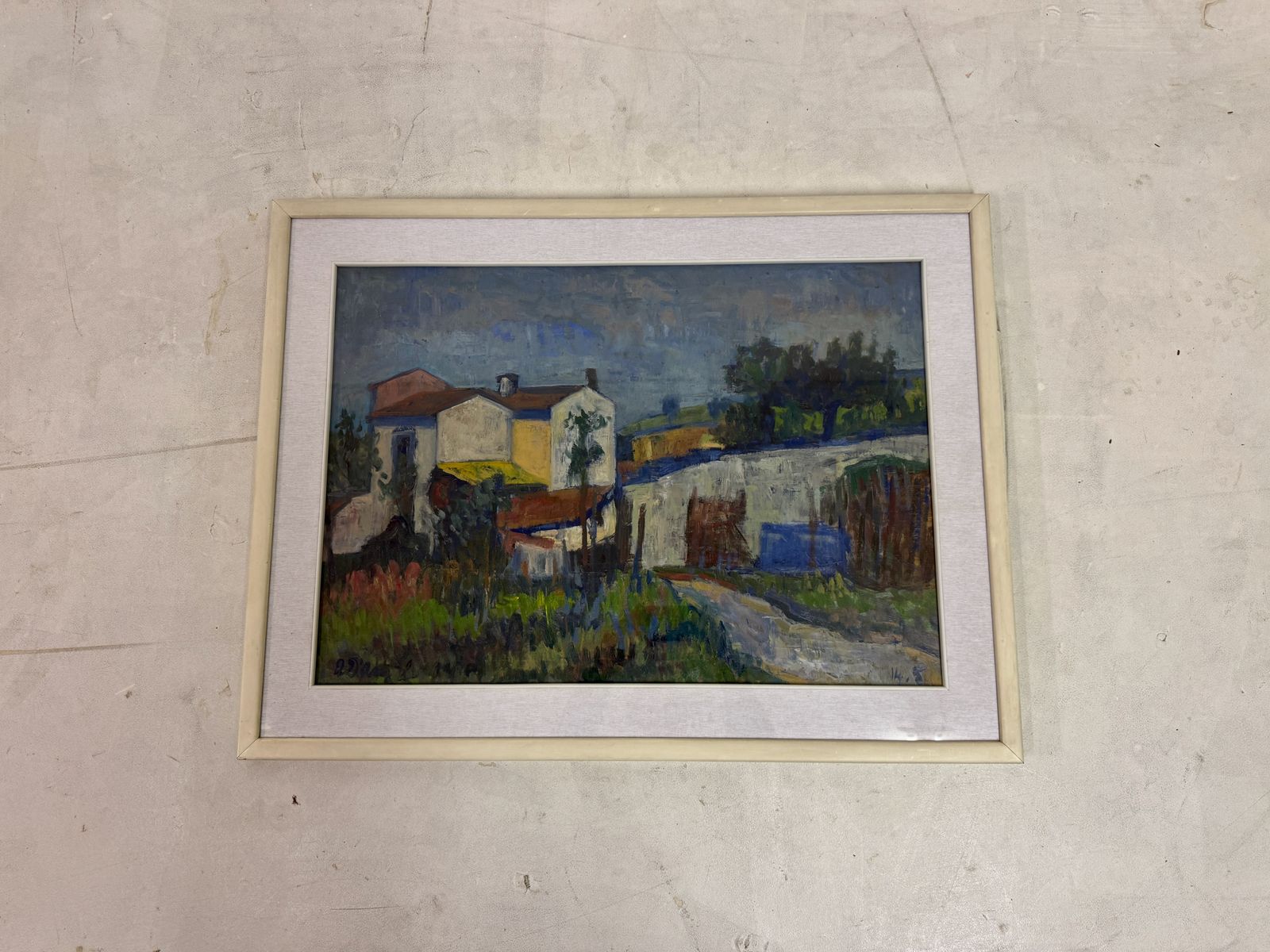 Italian School, Mid 20th Century Painting  – Rural Farmstead Landscape photo Art
