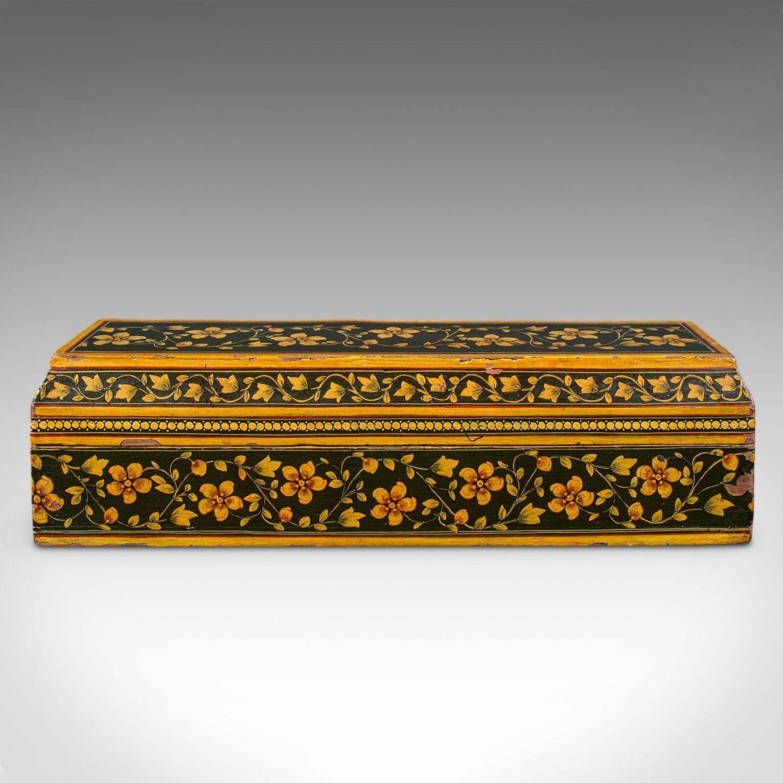 Antique Calligrapher's Quill Box, Austrian, Hand Painted, Pen Case, Edwardian photo for sale