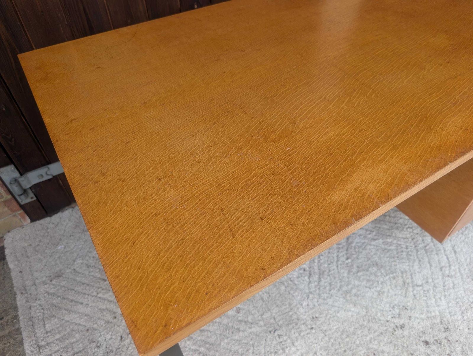 photo vintage 1970s Retro Teak Mid Century Office Desk By Alco