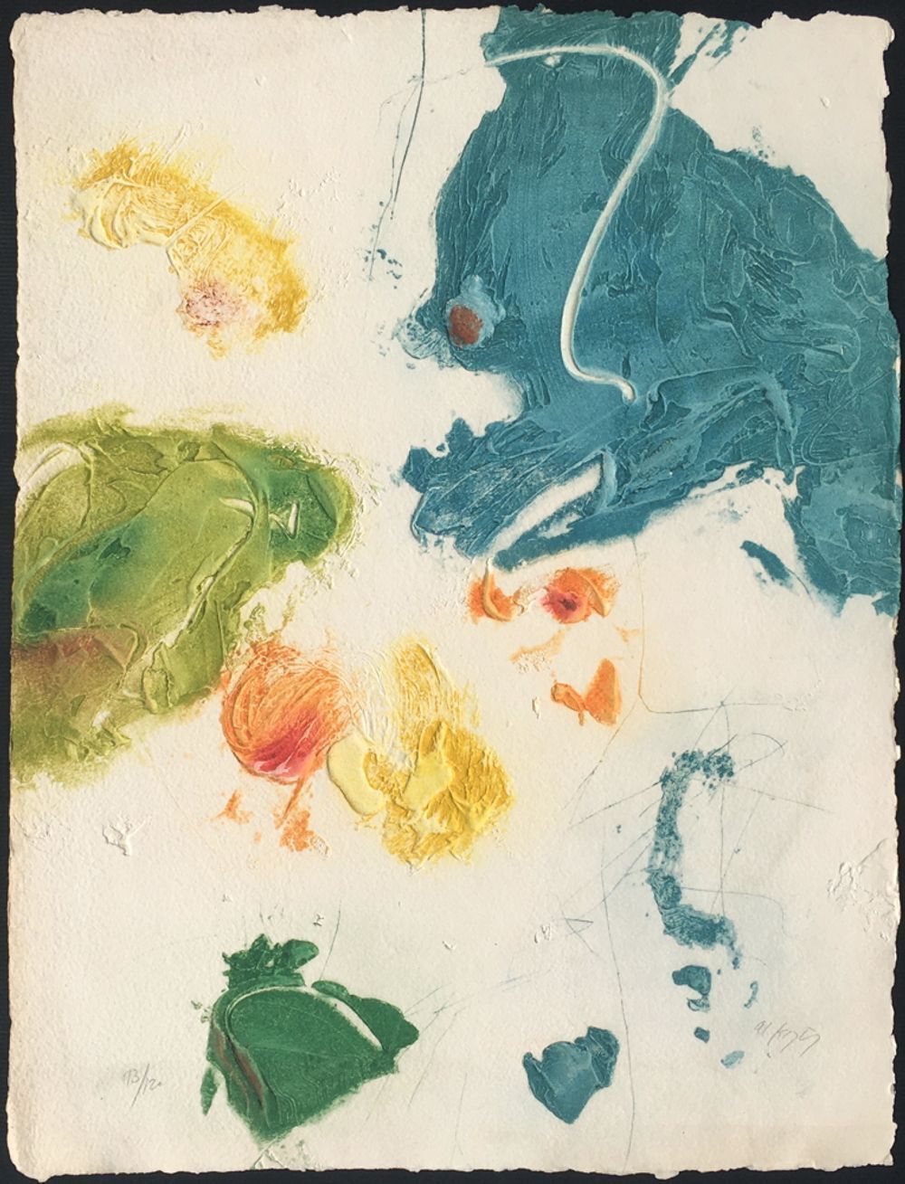 Kim En Joong Signed Carborundum Etching Monde Imaginaire I 1989