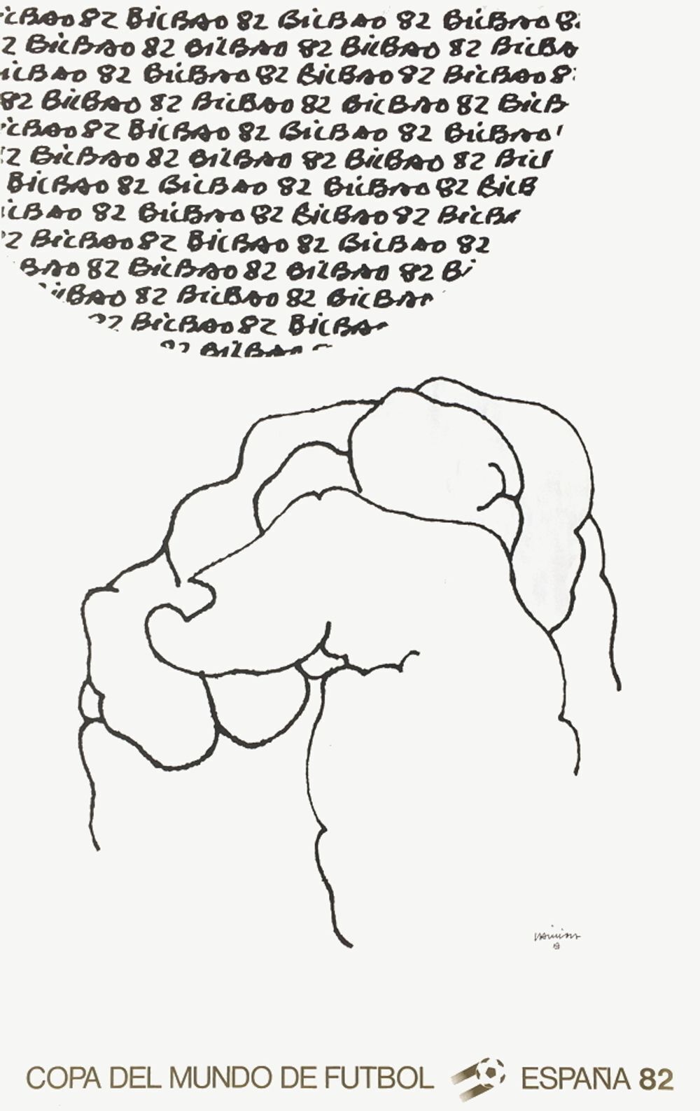 Eduardo Chillida Poster Expo 82 Copa Del Mundo De Futbol Bilbao