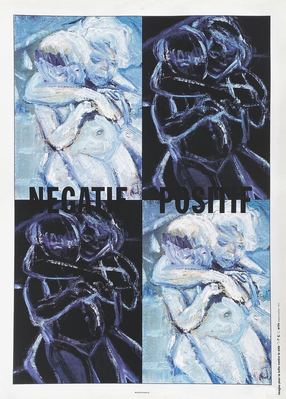 Affiche Marlene Dumas Négatif Positif (Sida) 1993