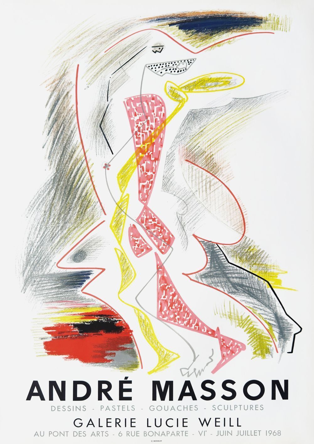 Affiche Expo 68 André Masson   Galerie Lucie Weill