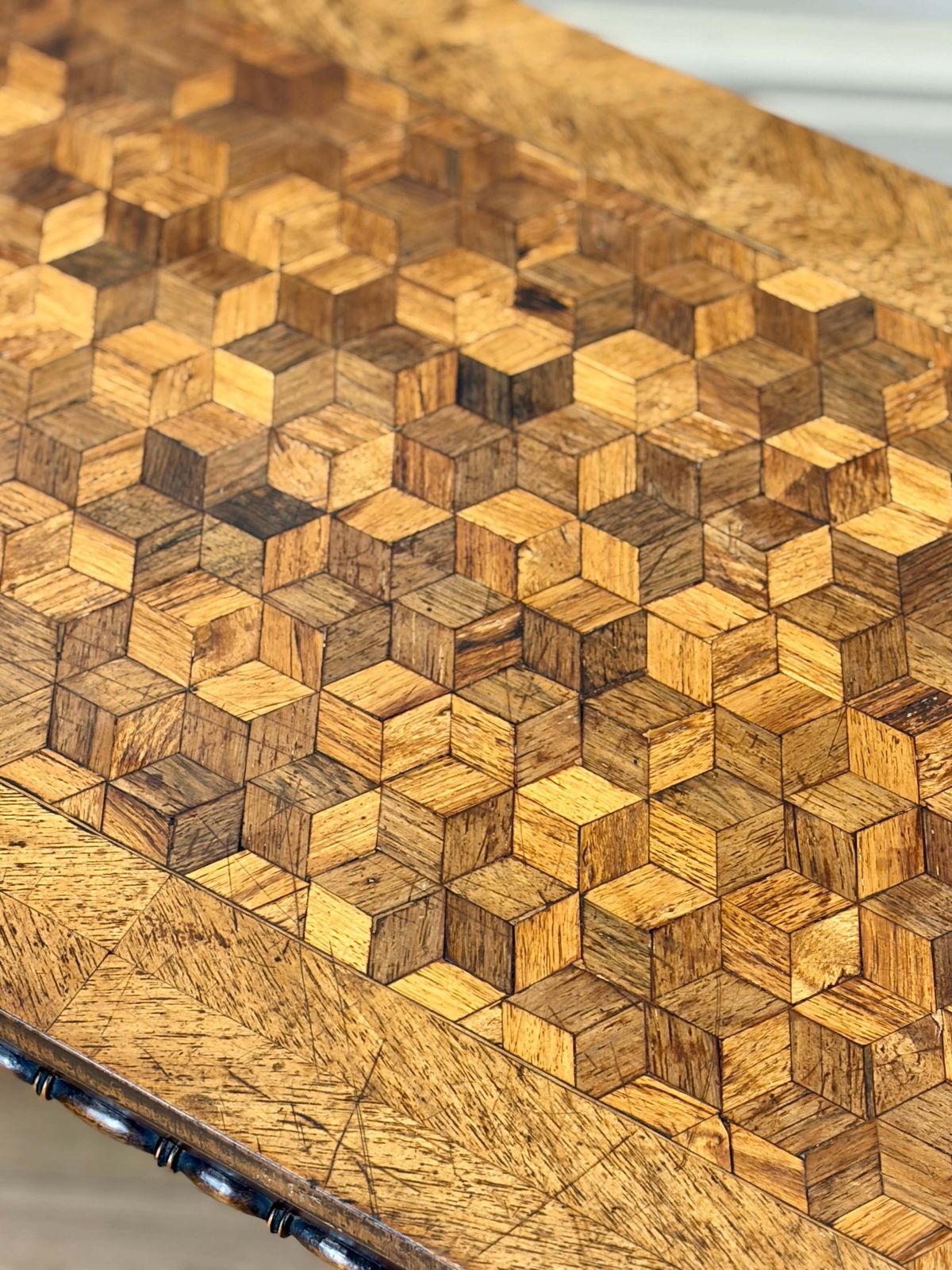 Antique Victorian Walnut Parquetry Coffee Table photo furniture