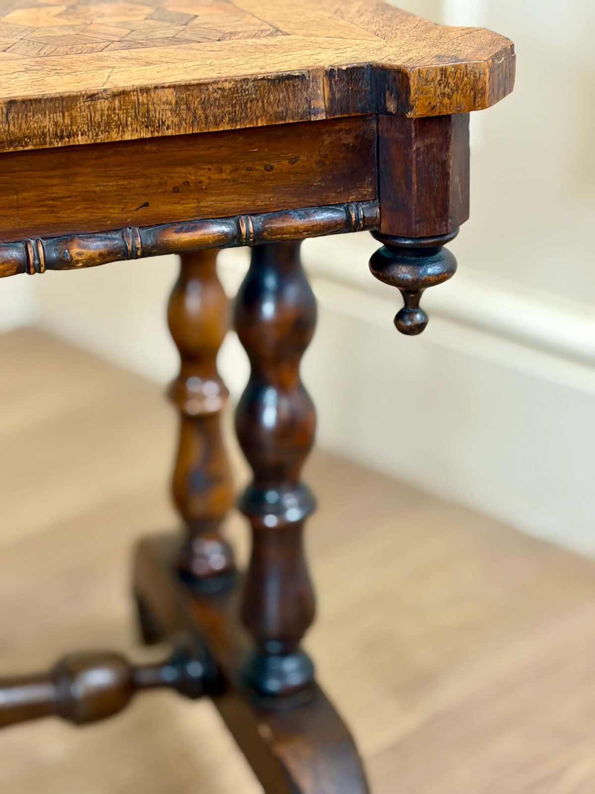 Antique Victorian Walnut Parquetry Coffee Table photo for sale