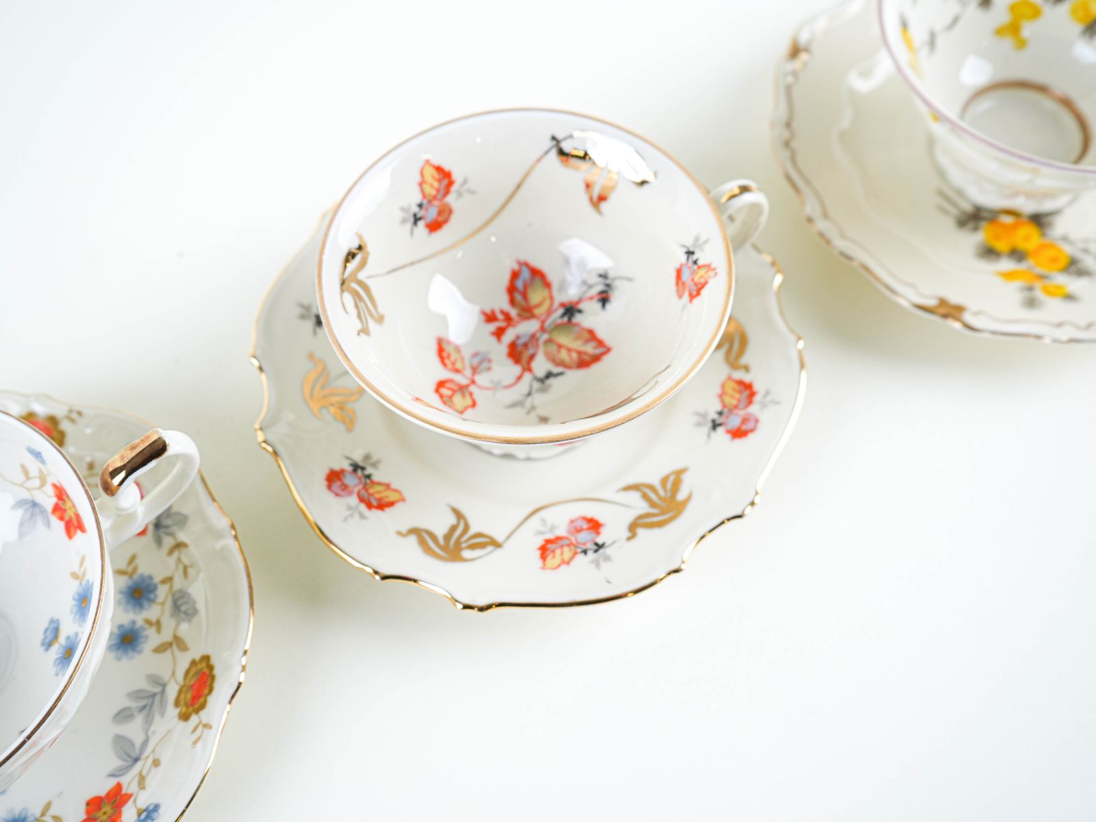 Home Decor Set Of Porcelain Cups, German Design, 20th Century, Made In Germany photo