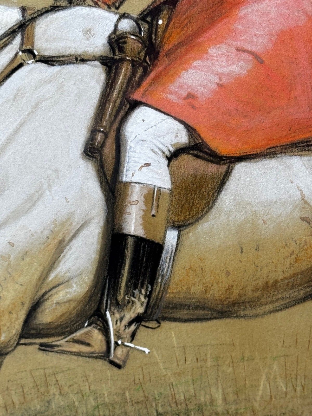 Groot 19e-eeuws jagerschilderij met de Quorn Hunt, Tom Firr te paard, gesigneerd Basil Nightingale photo vinterior