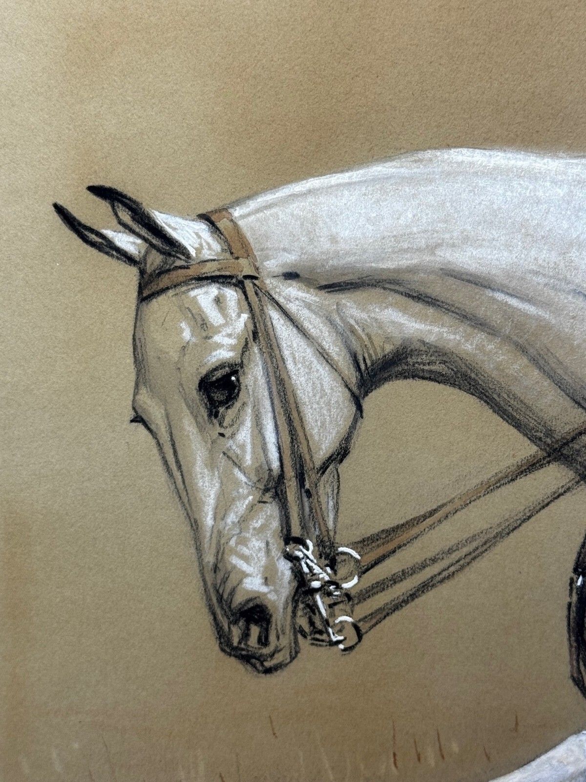 15000.0 Groot 19e-eeuws jagerschilderij met de Quorn Hunt, Tom Firr te paard, gesigneerd Basil Nightingale photo