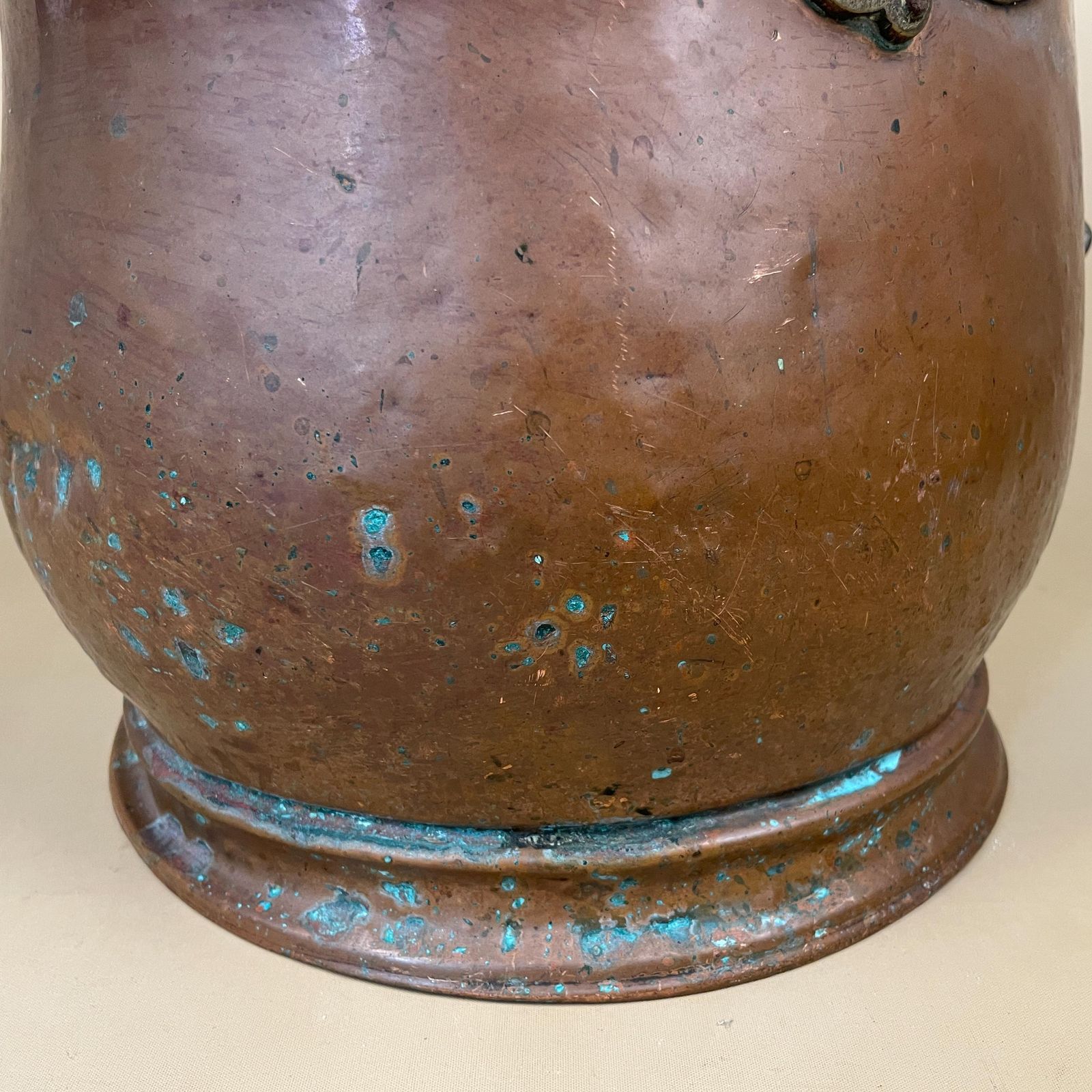 Antique English Metal Copper Coal Bucket Handle Fireside Fire Side Scuttle Copper Helmet Farmhouse Cottage Vintage Fireplace photo buy