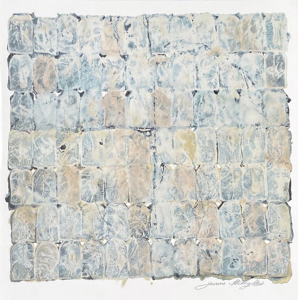 Lithographie Janine Mongillat Composition Abstraite 2007