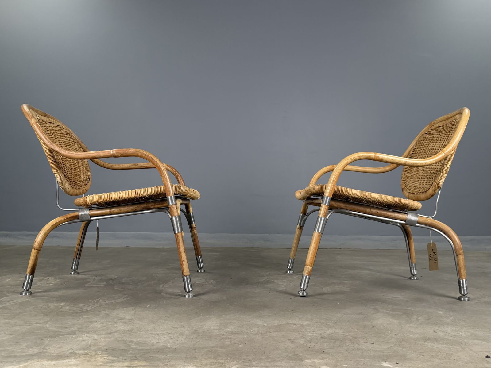 Pair Of Vintage Mats Theselius Lounge Chairs For Ikea Unlimited Collection, Sweden C.1990s Lounge Garden Balcony Chairs Wicker Rattan photo furniture