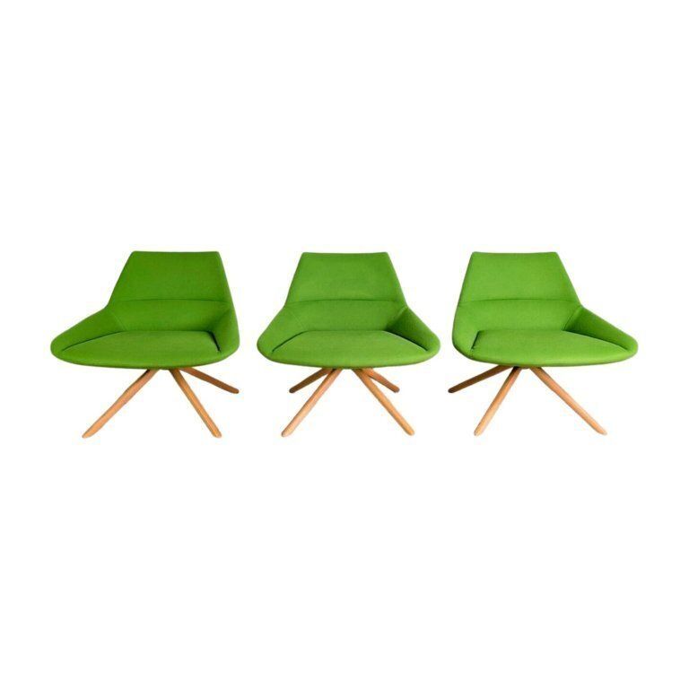 Set Van 3 Inclass Fauteuils Pillet Dunas Xl Groen – Kantoor/Lounge Stoel