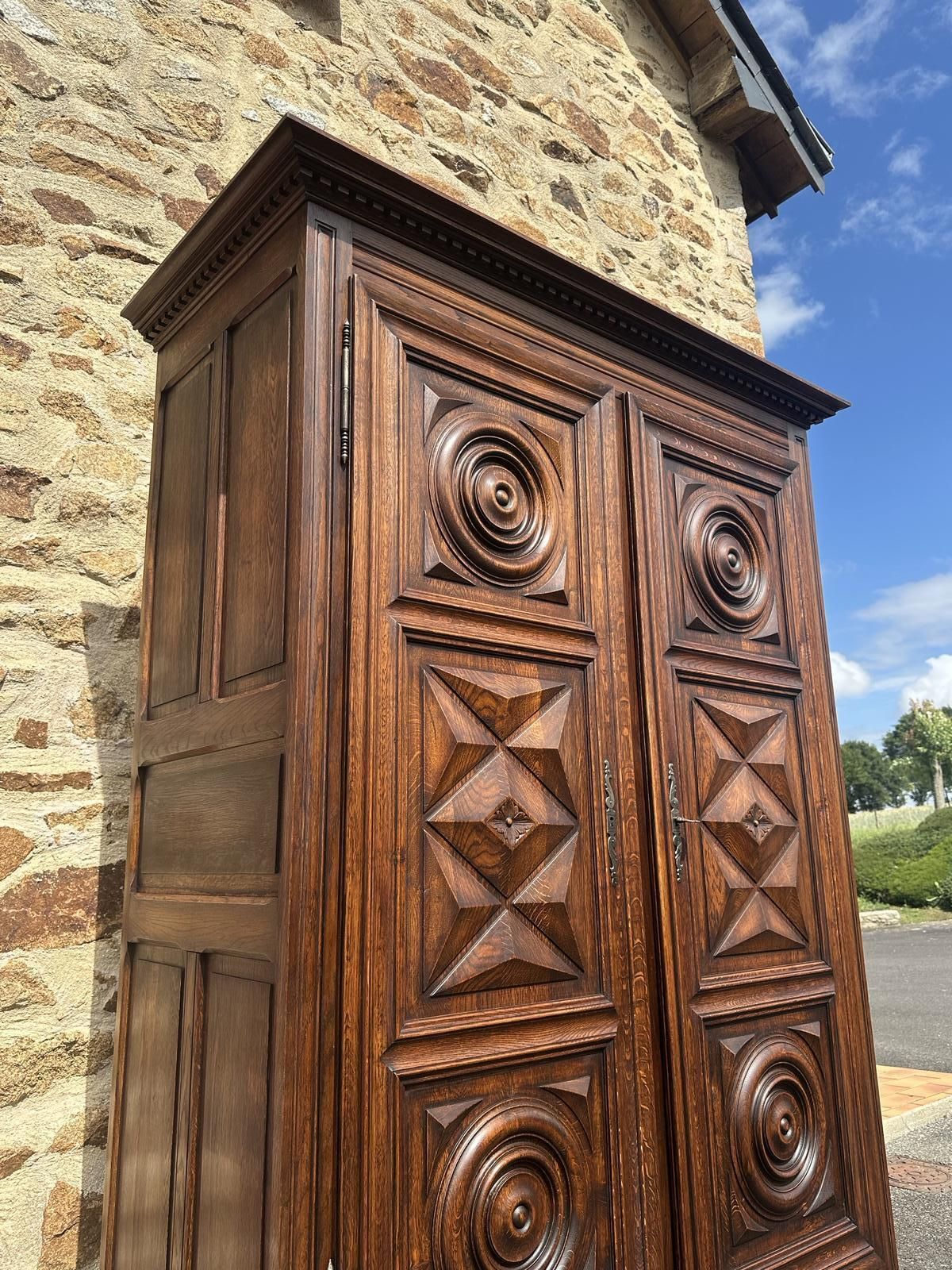 Antique French Bedroom Suite   Bed, Armoire, Bedside Tables photo buy
