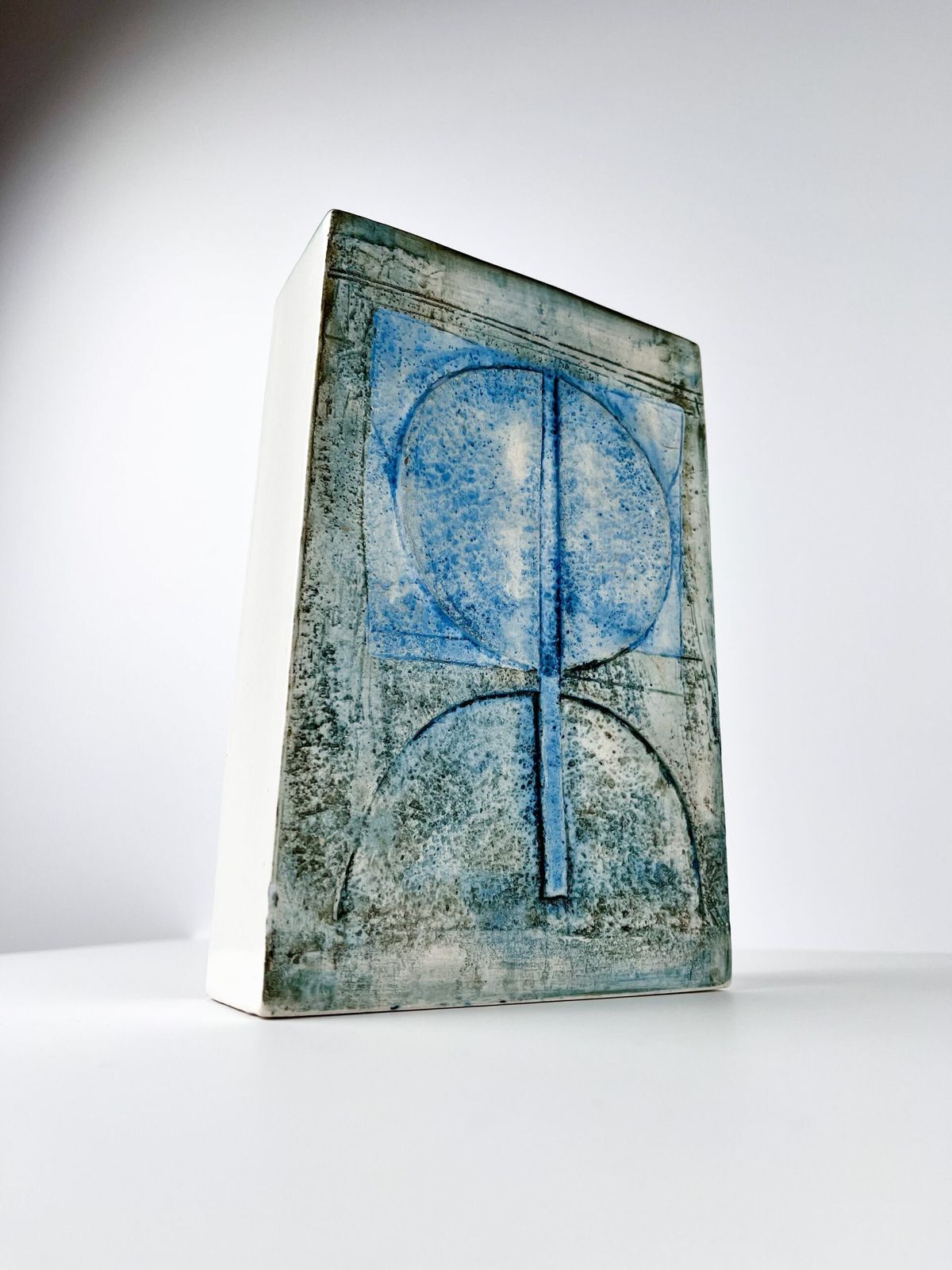 Anne Lewis For Troika Double Sided Slab Vase British 1960s photo furniture