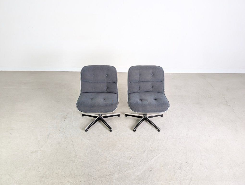 Set Of 2 Charles Pollock Executive Chair Knoll International photo Furniture