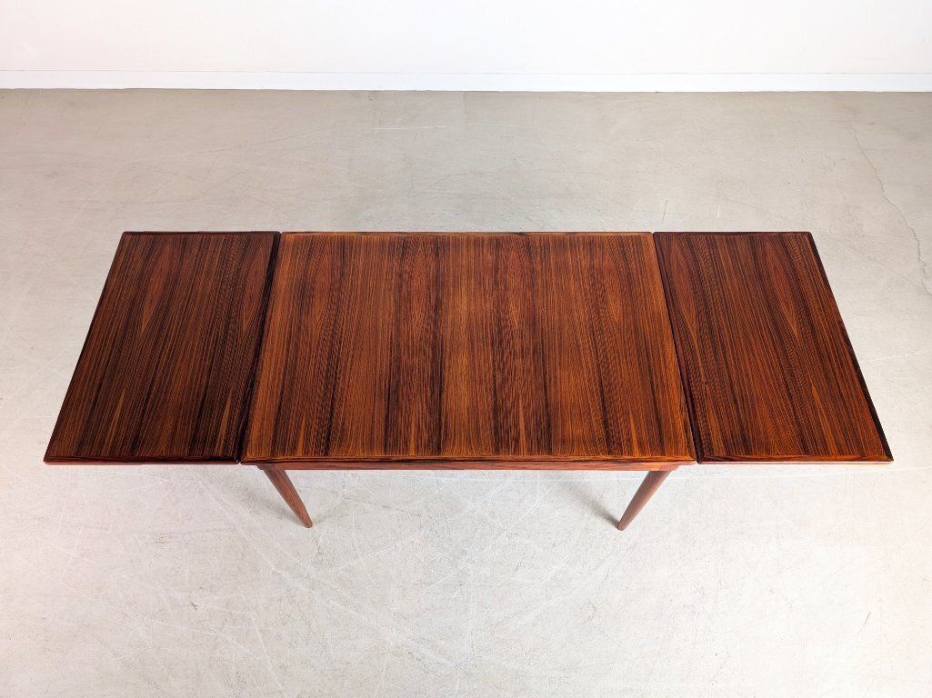Table à manger mid-century extensible JL en palissandre vintage, par Niels Møller photo vinterior