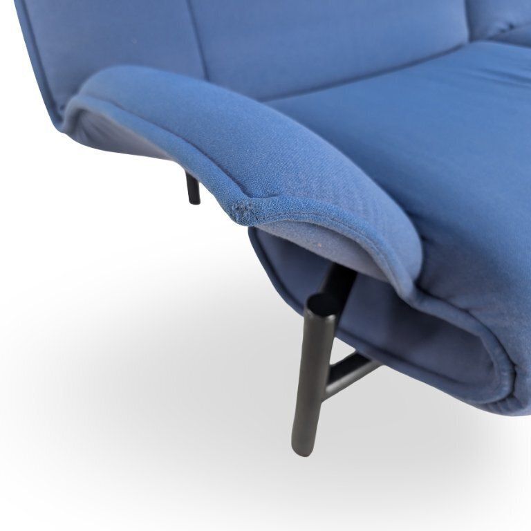 2087.0 Cassina Veranda Sofa Design Couch Vico Magistretti Fabric Blue photo