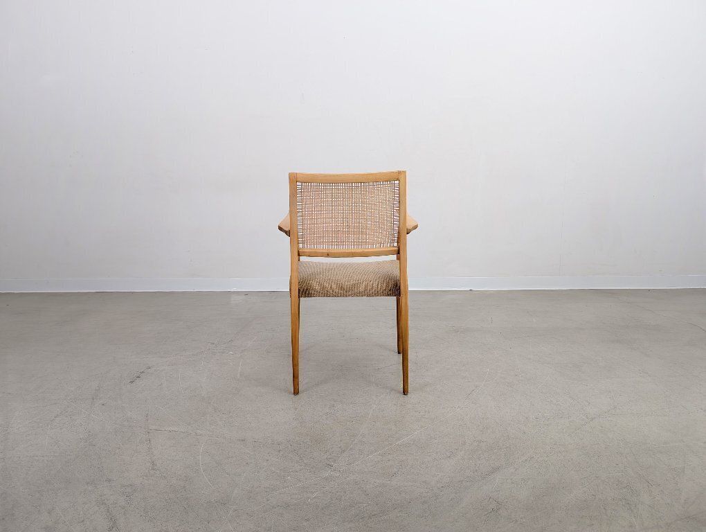 Midcentury Chair  Birch Cane Webbing Vintage Armchair photo buy