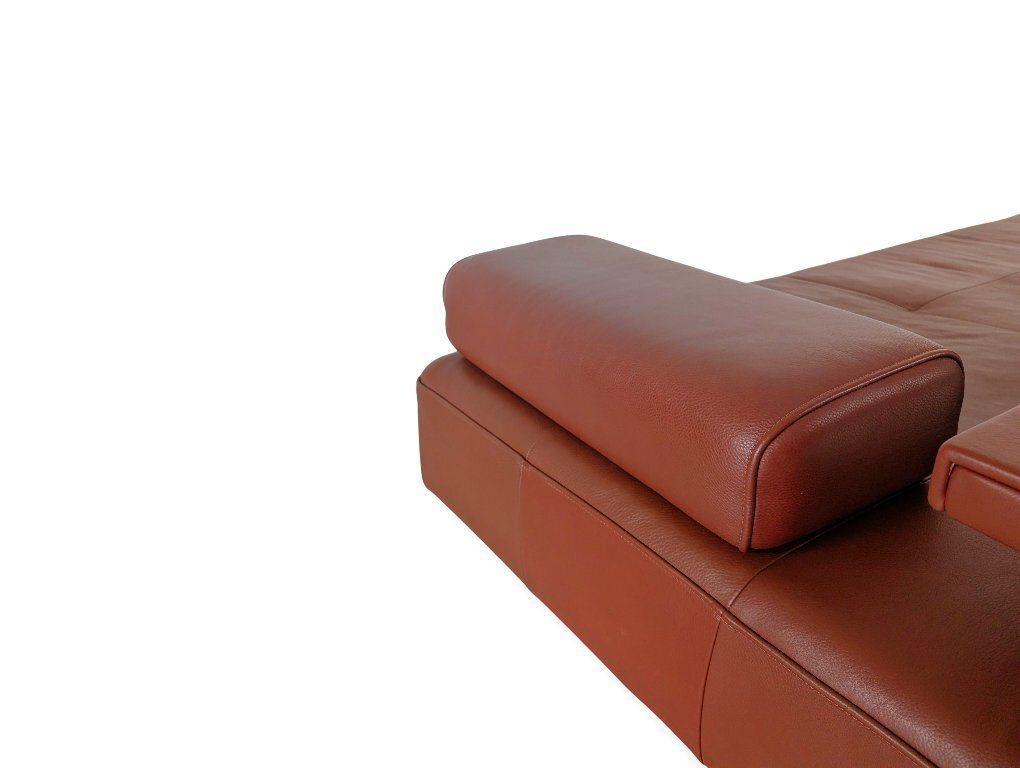 4680.0 Original Rolf Benz Corner Sofa Dono 6100, Designer Leather, Brown photo