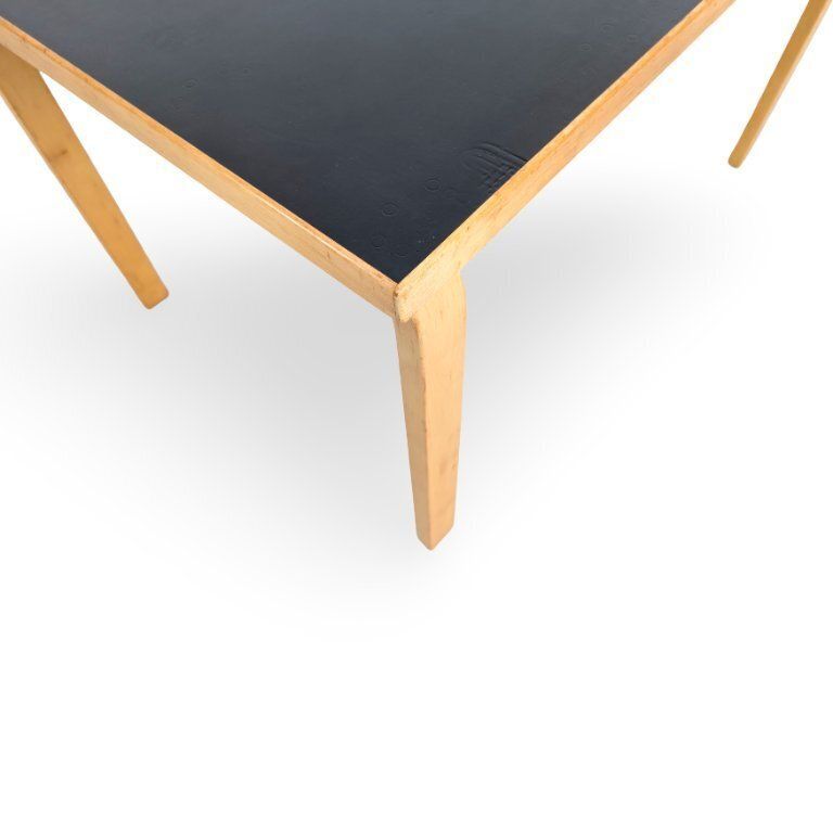 Original Alvar Aalto 81b Dining Table, Artek Linoleum, Black Birch photo buy