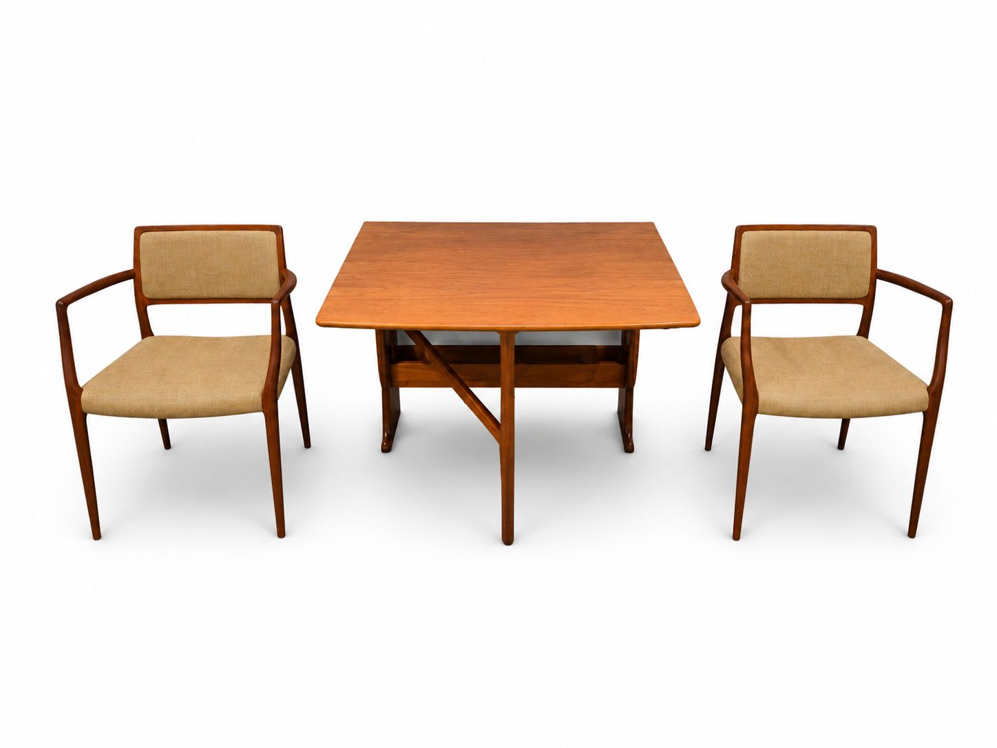 Mid Century Drop Leaf Dining Teak Table photo Furniture