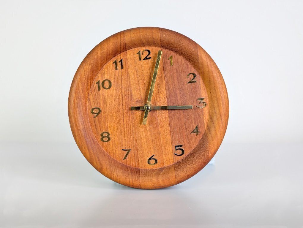 Horloge murale mid-century Westminster Clocks Copenhagen en teck, MCM photo furniture