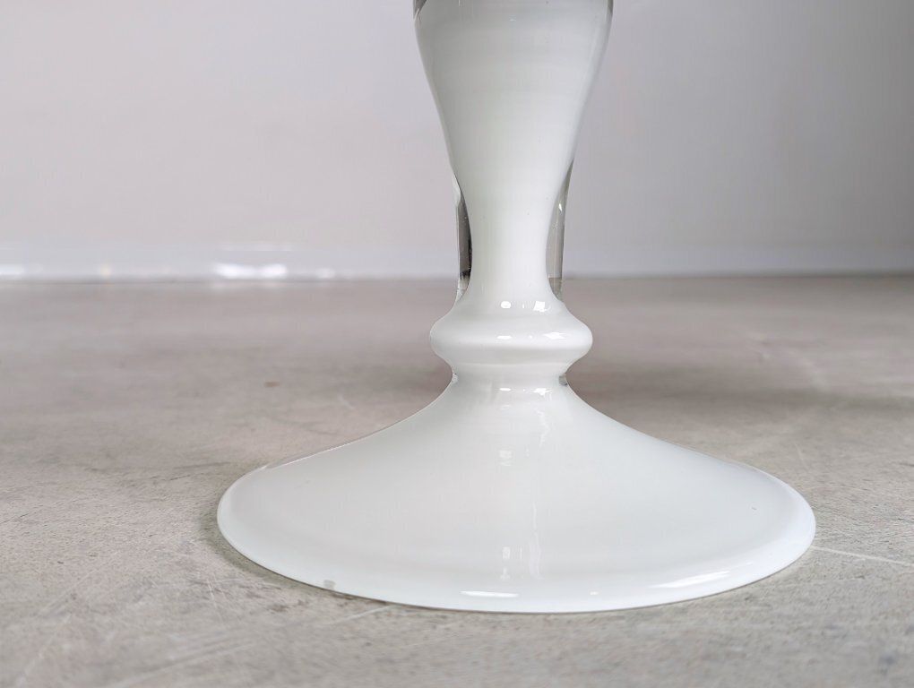 Set Van 2 Vazen, Bokalen, Glazen, Wit, Mid Century, Matglas, Vintage Jaren 1970 photo vinterior