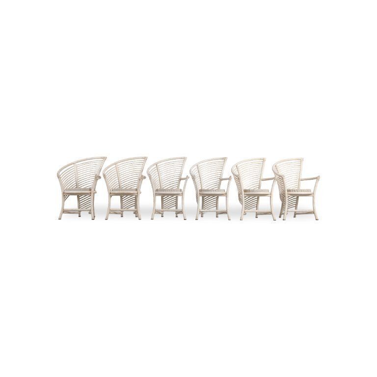 Set Of 4 Wickerwork Atelier Schütz Chairs, Design Chair 1970, Bamboo photo furniture