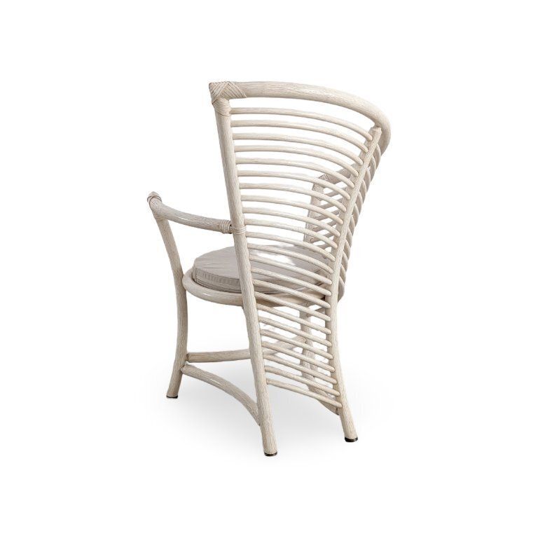 Lot de 4 chaises en osier Atelier Schütz, chaise de designer 1970, bambou photo vintage