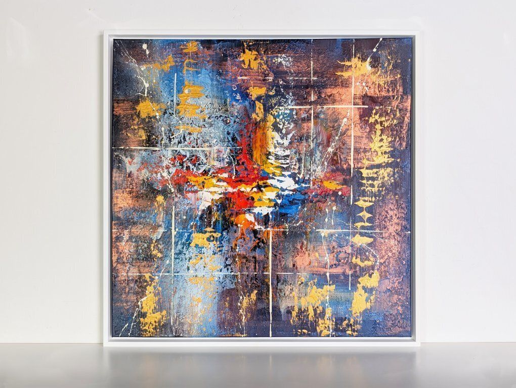 Peinture acrylique Kim Dieu, art mural moderne, Inspire Art, 79x79 photo Art