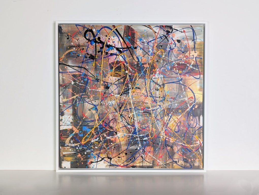 Peinture acrylique Kim Dieu, tableau moderne, Inspire Art, 79x79 photo furniture
