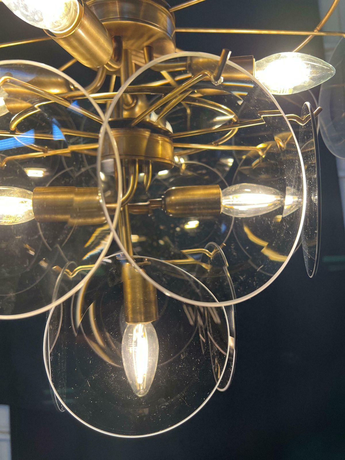 Fumé Murano Disc Glass Chandelier By Vistosi photo 1176.0