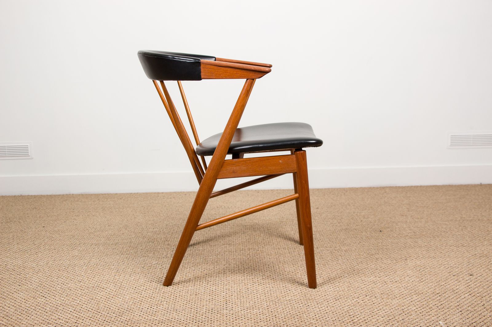 Danish Armchairs In Teak And Skai By Helge Sibast For Sibast 1955. photo 800.0