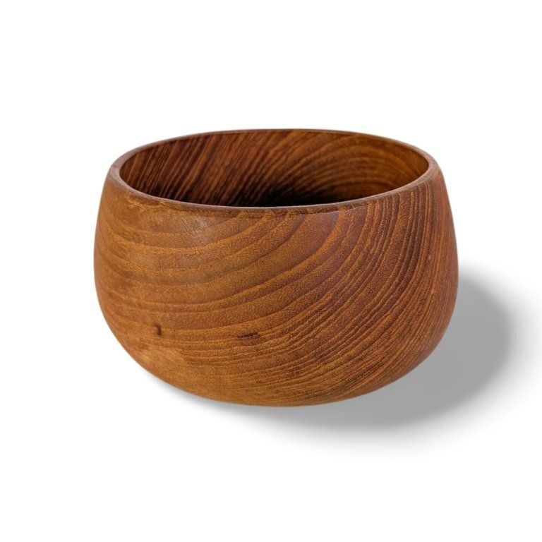 Set van 2 vintage houten schalen, teakhouten schalen, Deens design, tapas