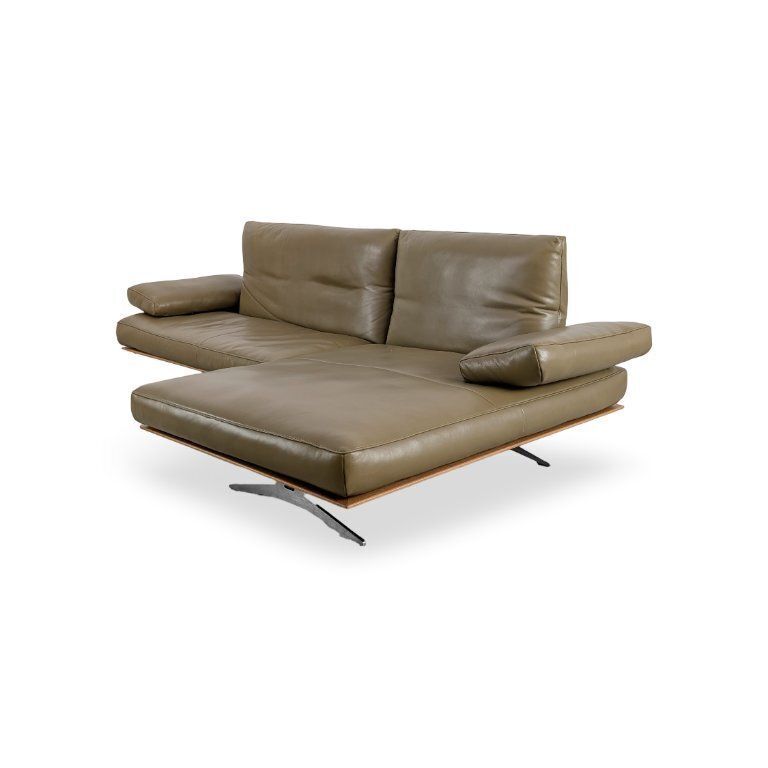 Original Koinor Marylin Corner Sofa, Leather Sofa, Designer Couch, Green photo 4211.0