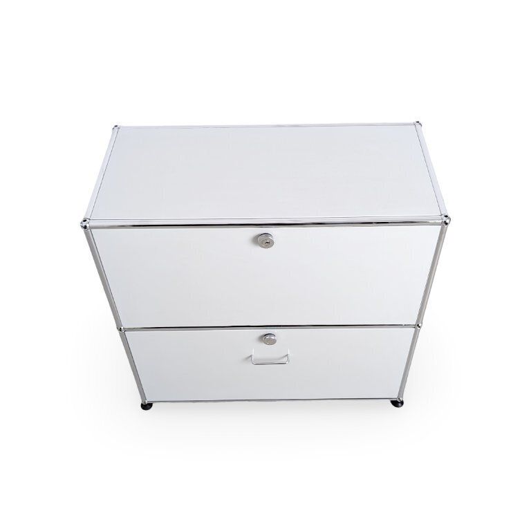 Original Usm Haller Chest Of Drawers Fritz Haller White Cabinet Sideboard photo furniture