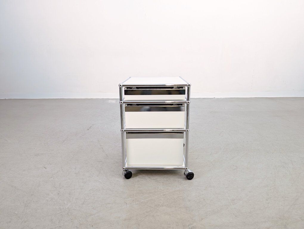 7x Usm Haller Rolling Container Office Cabinet Design White Fritz Trolley photo buy
