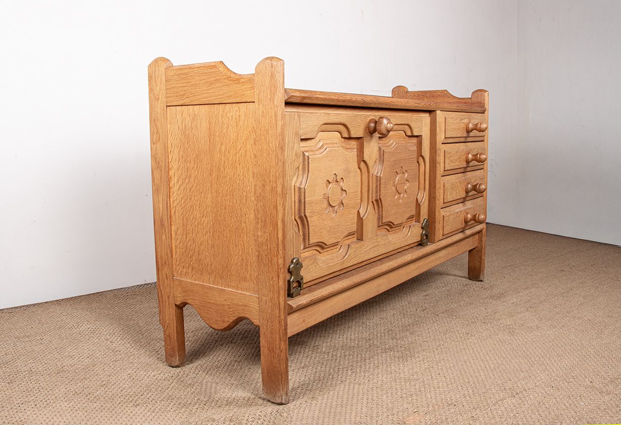 Oak Sideboard By Guillerme And Chambron For Votre Maison 1960. photo buy