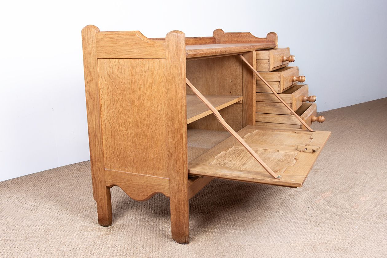 photo buy Oak Sideboard By Guillerme And Chambron For Votre Maison 1960.