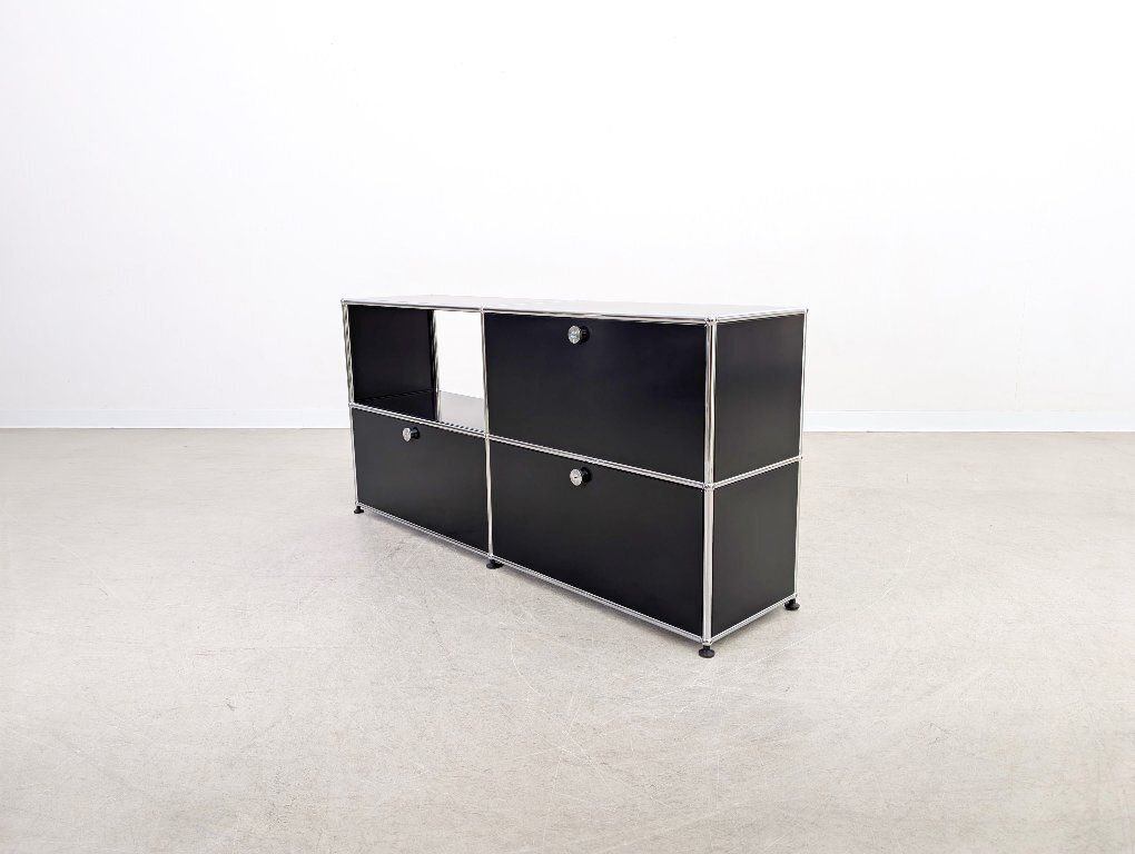 Usm Haller Sideboard 2x2 Black 3 Doors Chest Of Drawers Sideboard photo vinterior