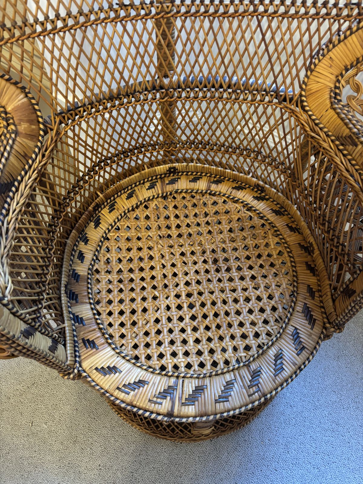 Vintage Emmanuelle Peacock Chair photo for sale